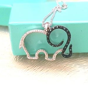 Natural Diamond Elephant Necklace